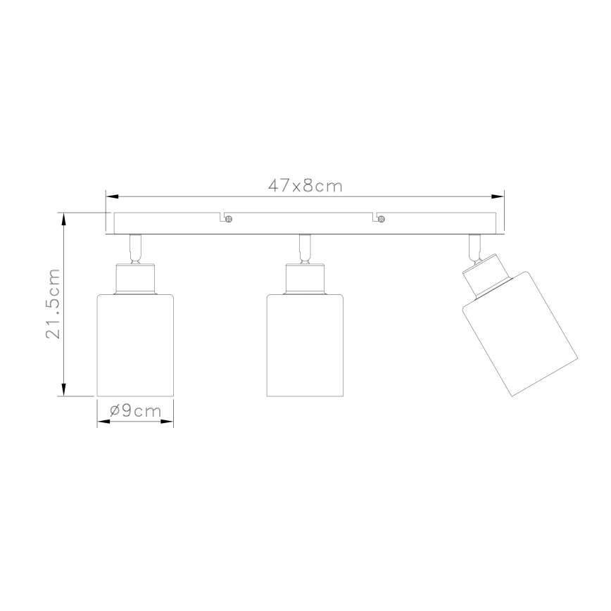 Globo - Точечный светильник 3xE27/15W/230V черный