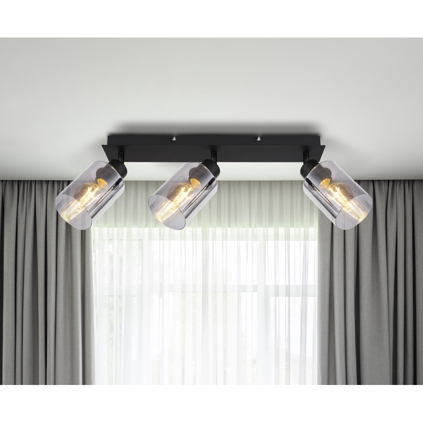 Globo - Точковий світильник 3xE27/15W/230V чорний