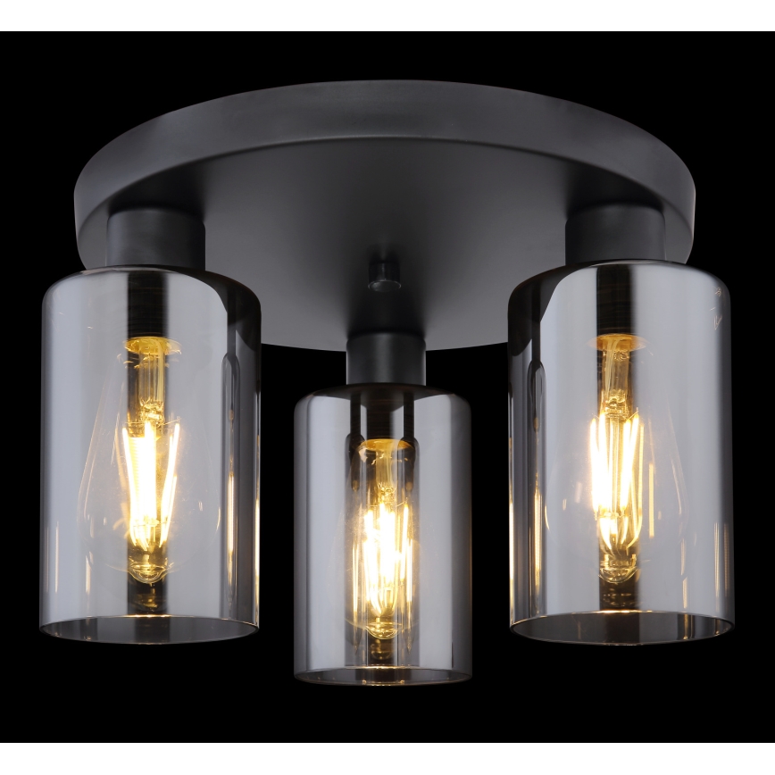 Globo - Потолочный светильник 3xE27/60W/230V черный