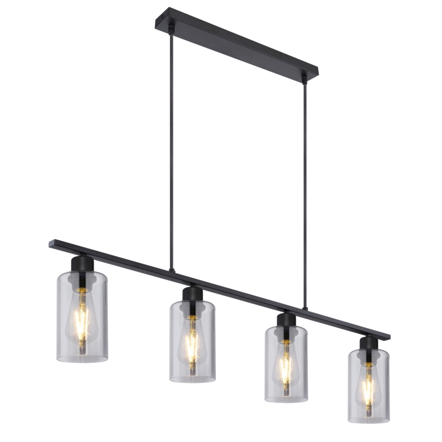 Globo - Підвісна люстра 4xE27/60W/230V чорний
