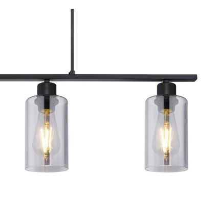 Globo - Підвісна люстра 4xE27/60W/230V чорний
