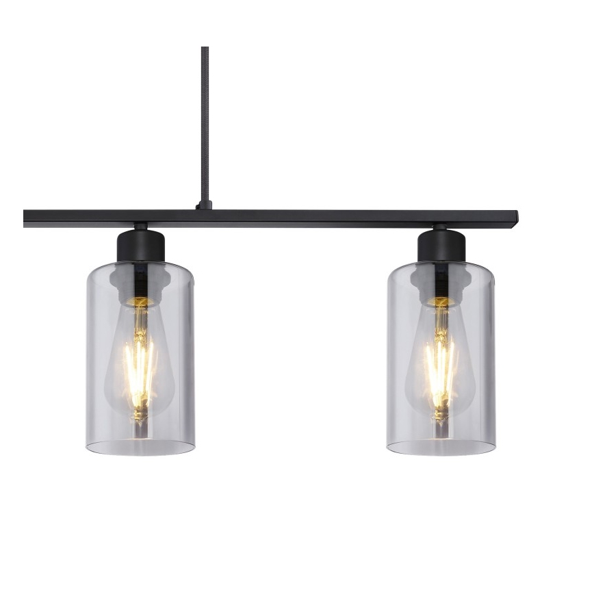 Globo - Підвісна люстра 4xE27/60W/230V чорний