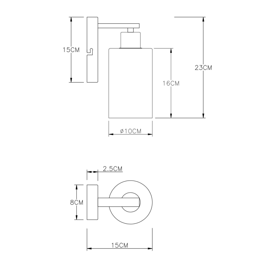 Globo - Настенный светильник 1xE27/60W/230V черный
