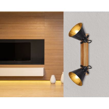 Globo - Точечный светильник 2xE27/60W/230V пихта