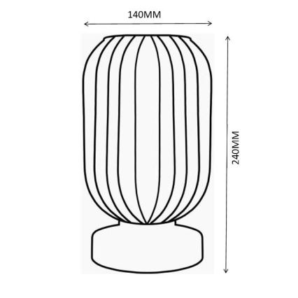 Globo - Настільна лампа 1xE27/40W/230V коричневий