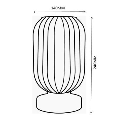 Globo - Настільна лампа 1xE27/40W/230V сірий