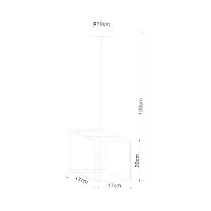 Globo 15476H - Люстра на тросе HAGAR 1xE27/60W/230V