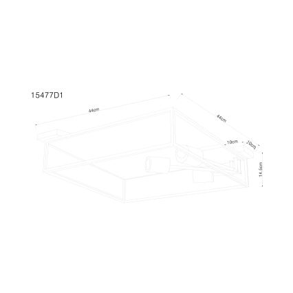 Globo - Стельовий світильник 3xE27/60W/230V