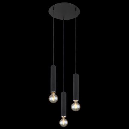 Globo - Підвісна люстра 3xE27/60W/230V чорне дерево