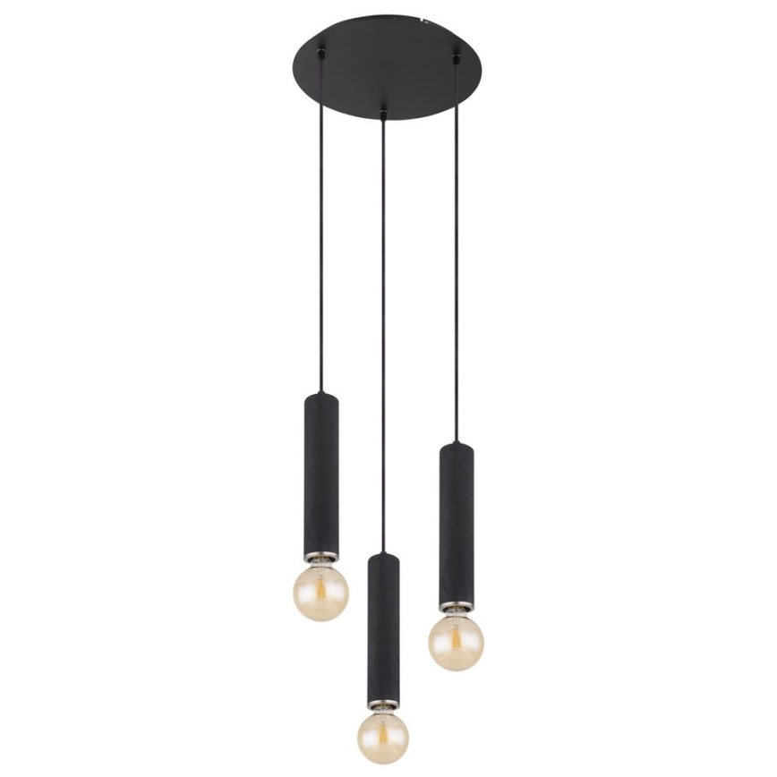 Globo - Підвісна люстра 3xE27/60W/230V чорне дерево
