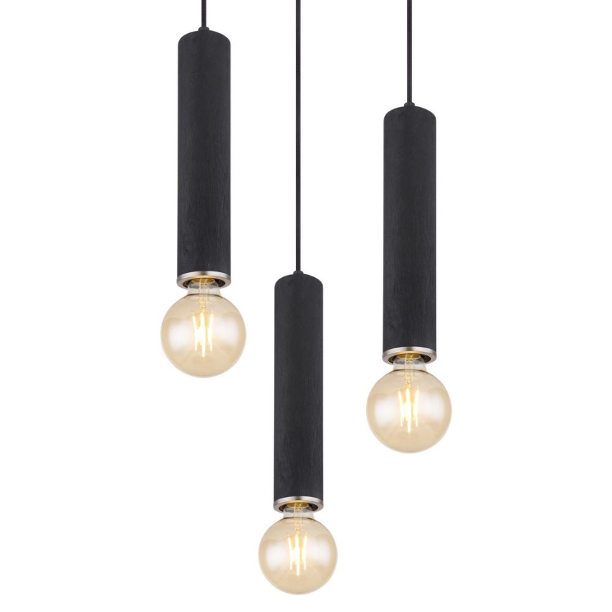 Globo - Підвісна люстра 3xE27/60W/230V чорне дерево