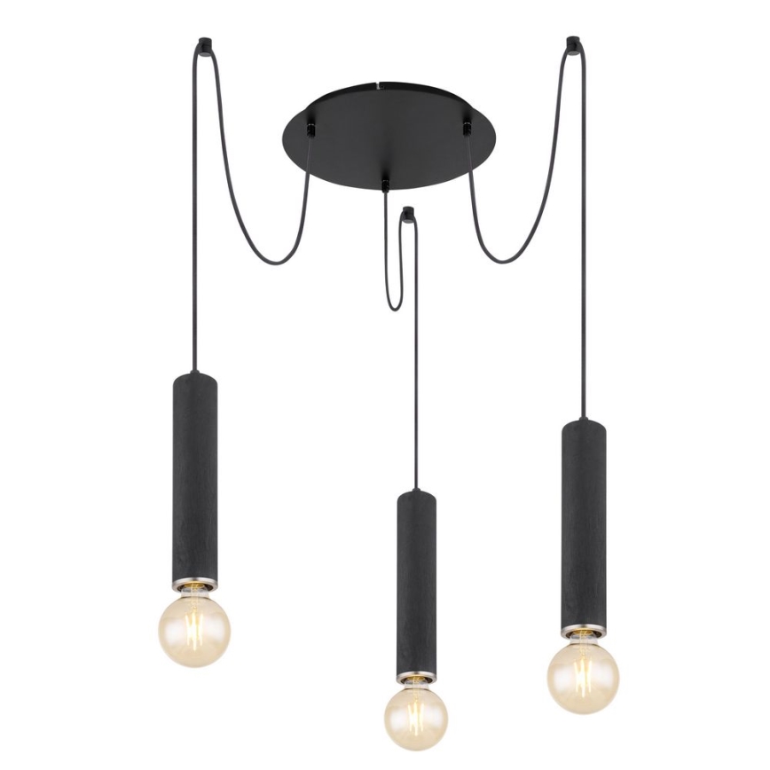 Globo - Підвісна люстра 3xE27/60W/230V чорне дерево