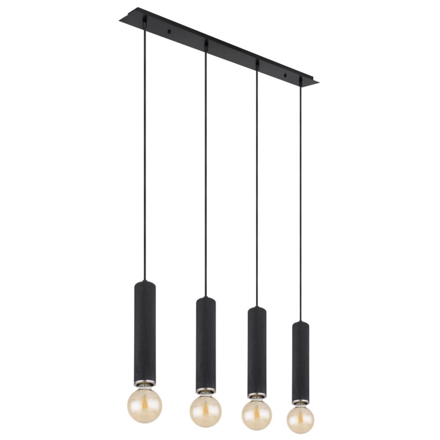 Globo - Підвісна люстра 4xE27/60W/230V чорне дерево