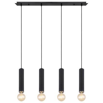 Globo - Підвісна люстра 4xE27/60W/230V чорне дерево