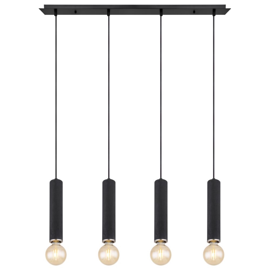 Globo - Підвісна люстра 4xE27/60W/230V чорне дерево
