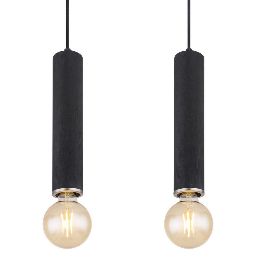 Globo - Підвісна люстра 4xE27/60W/230V чорне дерево
