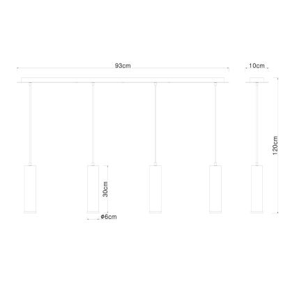 Globo - Підвісна люстра 4xE27/60W/230V чорне дерево