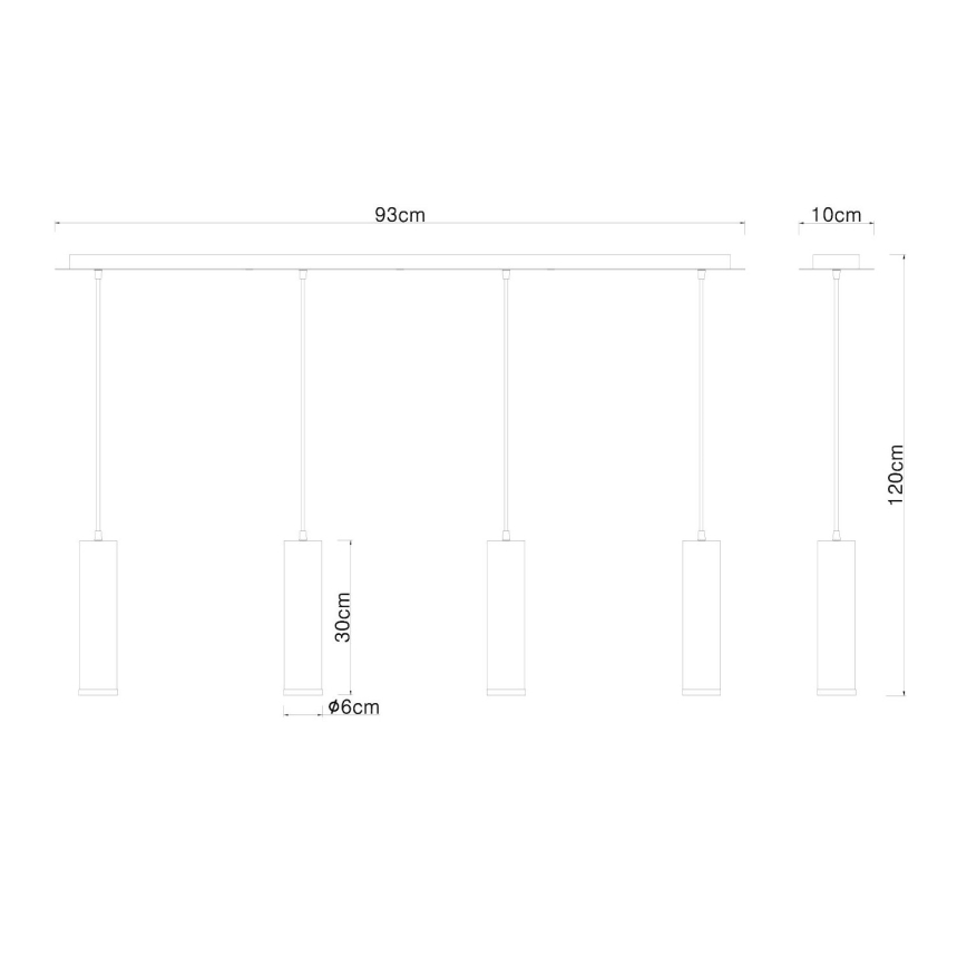 Globo - Подвесная люстра 4xE27/60W/230V черное дерево