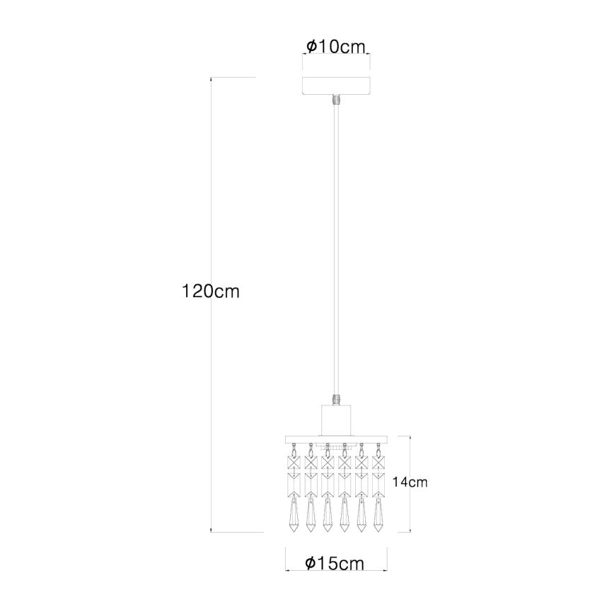 Globo 15533H - Подвесная люстра COMMA 1xE27/40W/230V