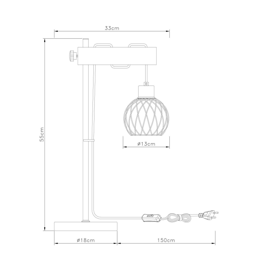 Globo - Настільна лампа 1xE27/15W/230V