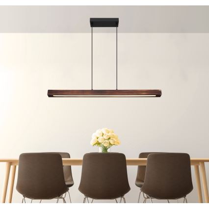 Globo - Світлодіодна підвісна люстра LED/28W/230V сосна