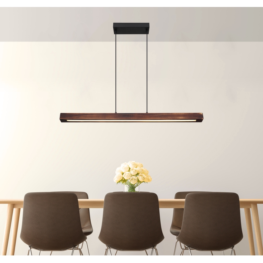 Globo - Світлодіодна підвісна люстра LED/28W/230V сосна