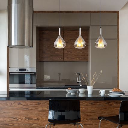 Globo - Підвісна люстра 3xE27/60W/230V чорний