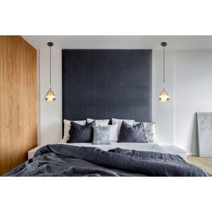 Globo - Підвісна люстра 1xE27/60W/230V діаметр 20 см чорний