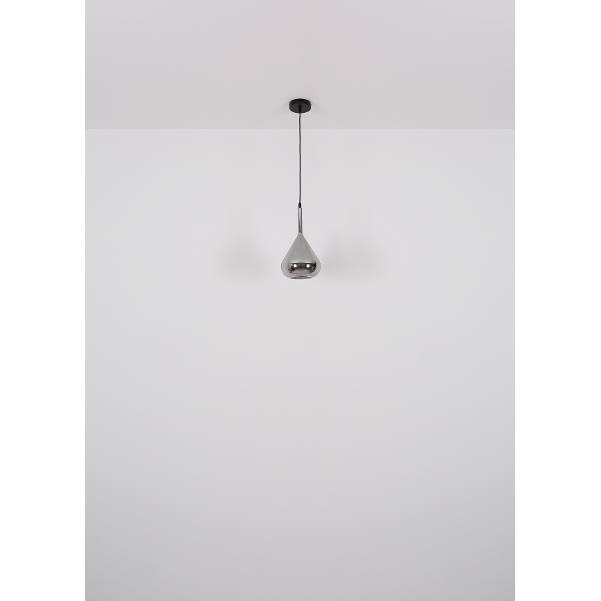Globo - Підвісна люстра 1xE27/60W/230V діаметр 20 см чорний