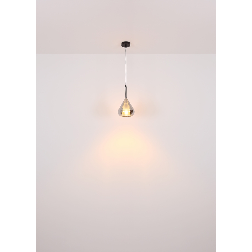 Globo - Підвісна люстра 1xE27/60W/230V діаметр 20 см чорний