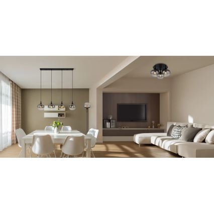 Globo - Припотолочная люстра 3xE27/40W/230V диаметр 45 см черный