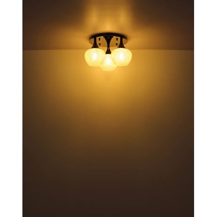 Globo - Припотолочная люстра 3xE27/40W/230V антрацит