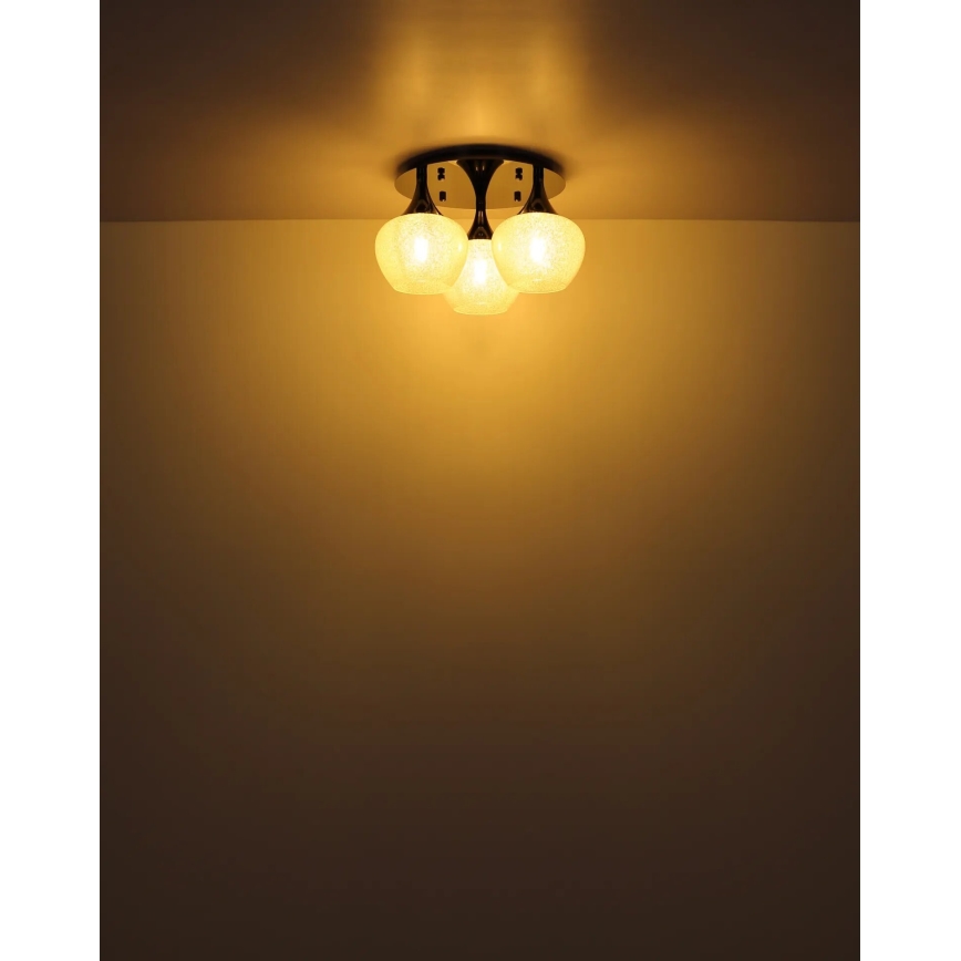 Globo - Припотолочная люстра 3xE27/40W/230V антрацит