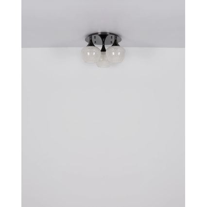 Globo - Пристельова люстра 3xE27/40W/230V антрацит