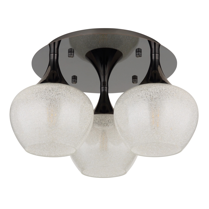Globo - Пристельова люстра 3xE27/40W/230V антрацит