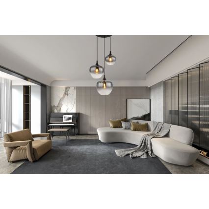 Globo - Підвісна люстра 3xE27/40W/230V діаметр 48 см чорний