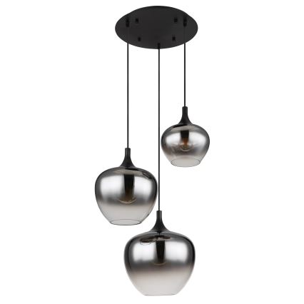 Globo - Підвісна люстра 3xE27/40W/230V діаметр 48 см чорний