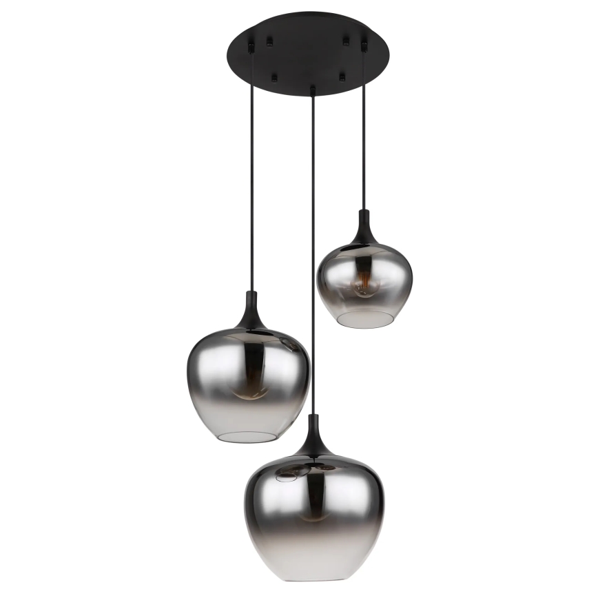 Globo - Підвісна люстра 3xE27/40W/230V діаметр 48 см чорний