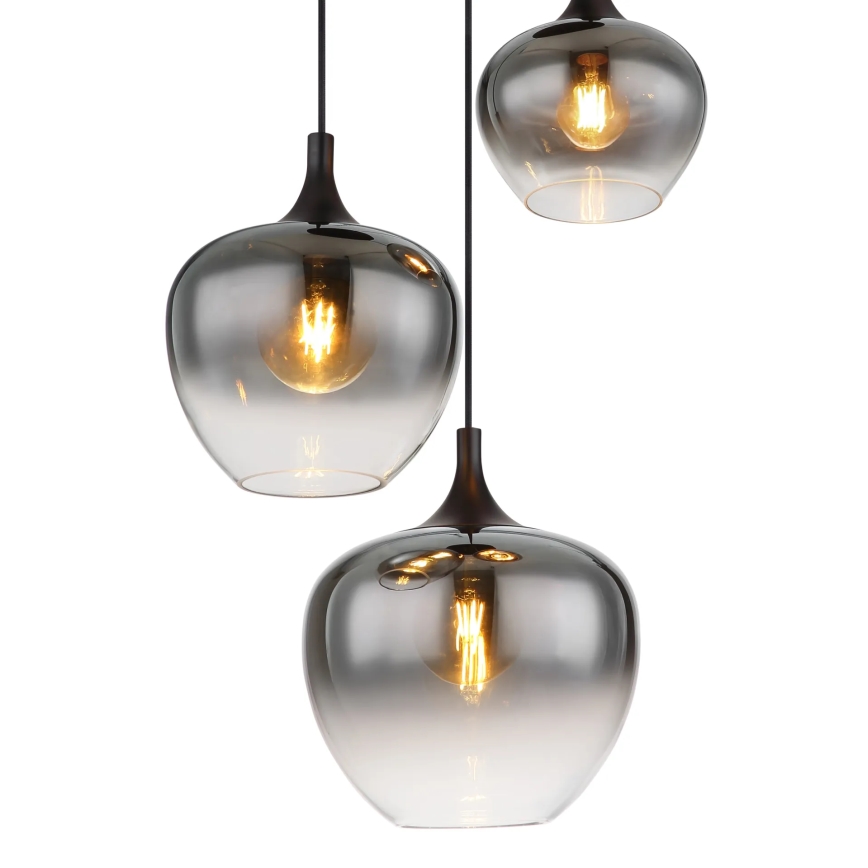 Globo - Підвісна люстра 3xE27/40W/230V діаметр 48 см чорний