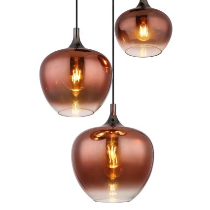 Globo - Підвісна люстра 3xE27/40W/230V мідний