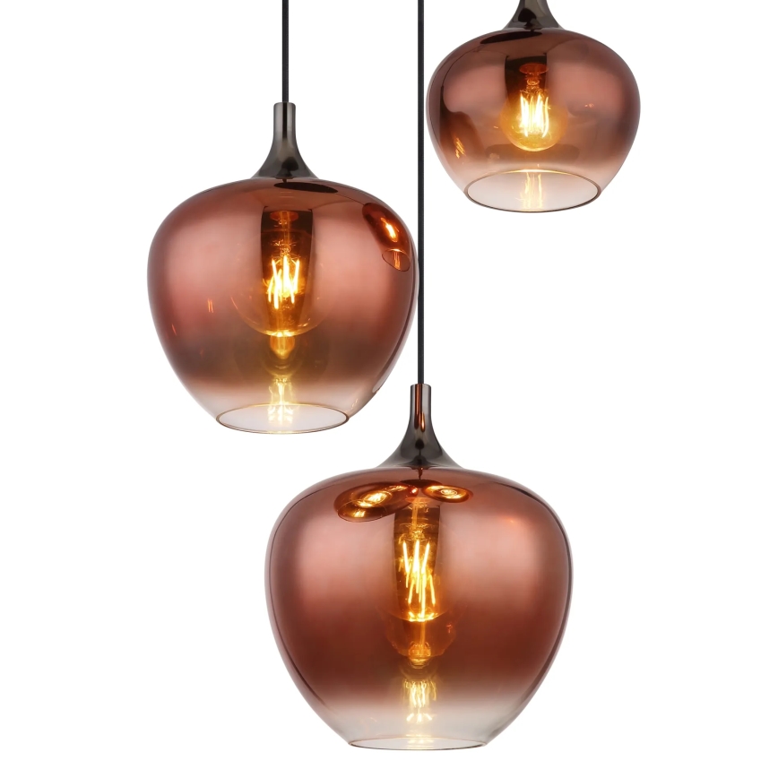Globo - Подвесная люстра 3xE27/40W/230V медный