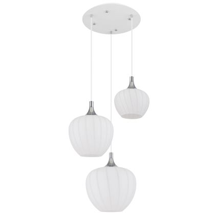 Globo - Підвісна люстра 3xE27/40W/230V білий