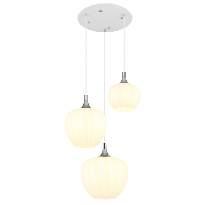 Globo - Подвесная люстра 3xE27/40W/230V белый
