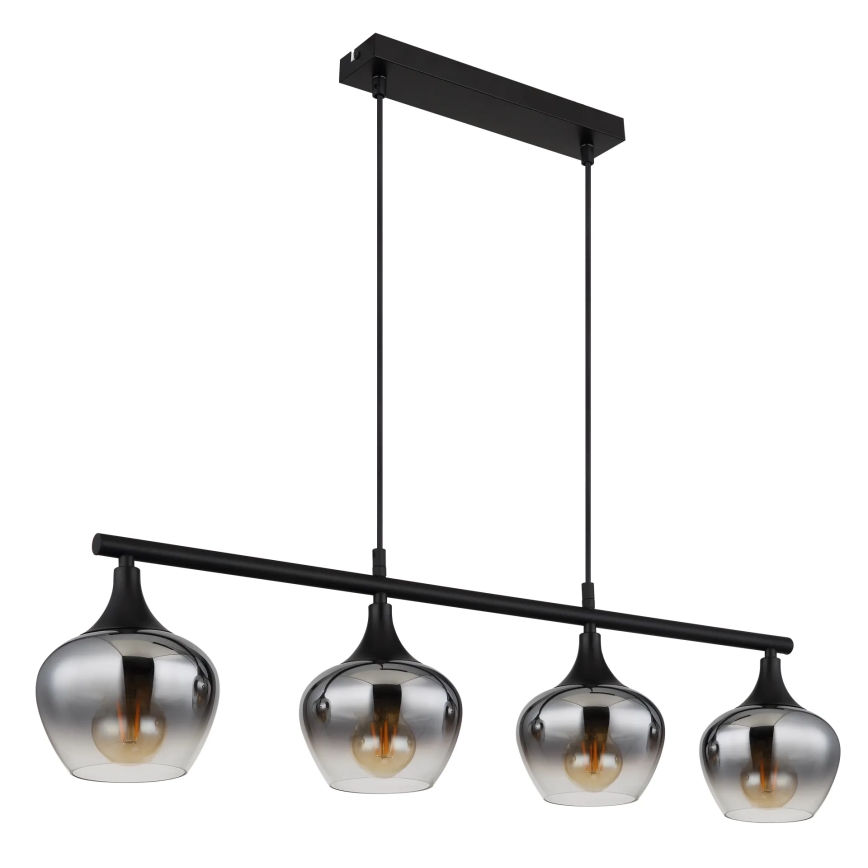 Globo - Підвісна люстра 4xE27/40W/230V чорний