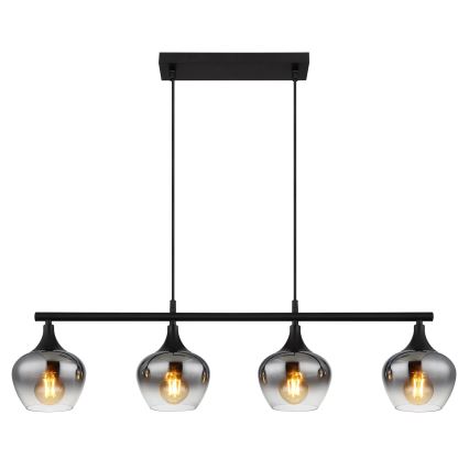 Globo - Підвісна люстра 4xE27/40W/230V чорний
