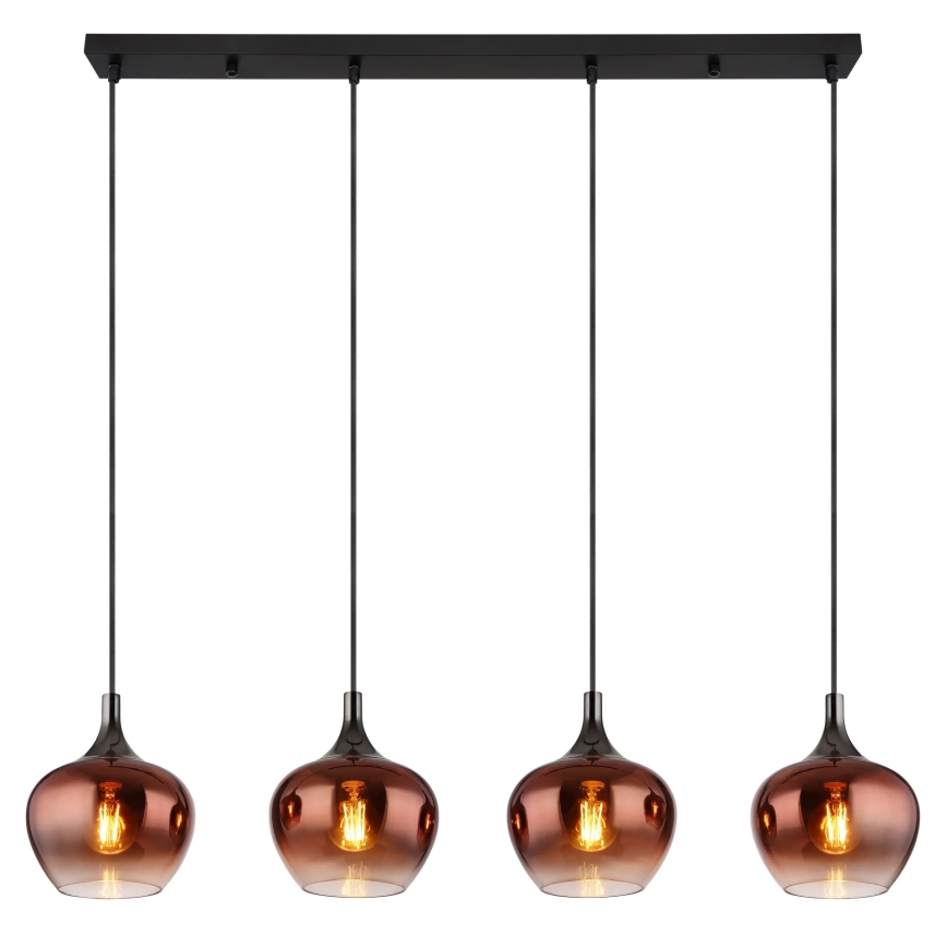 Globo - Підвісна люстра 4xE27/40W/230V мідний