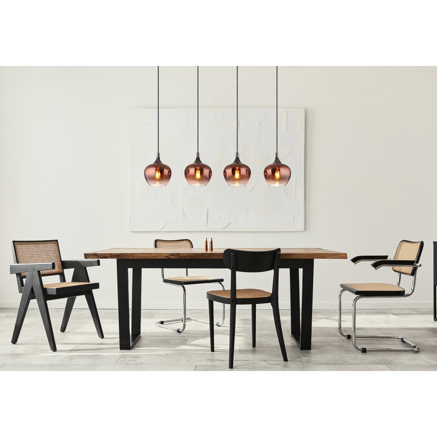 Globo - Подвесная люстра 4xE27/40W/230V медный