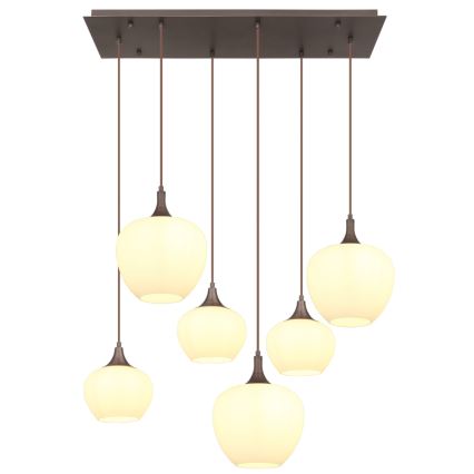 Globo - Подвесная люстра 6xE27/40W/230V белый