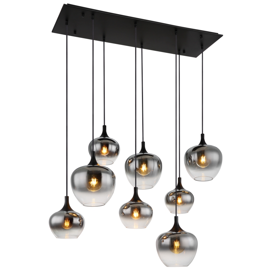 Globo - Подвесная люстра на тросе 8xE27/40W/230V чёрная