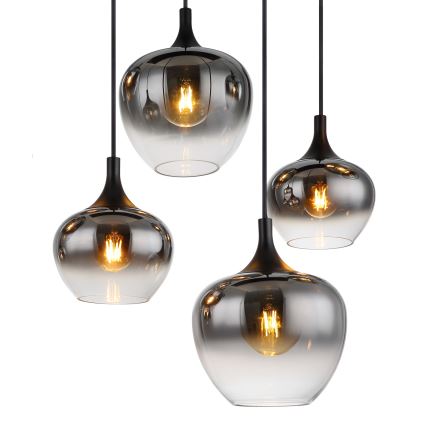 Globo - Подвесная люстра на тросе 8xE27/40W/230V чёрная